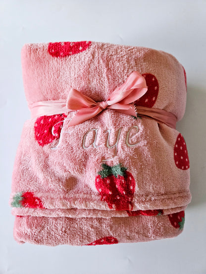 Large Strawberry Blanket