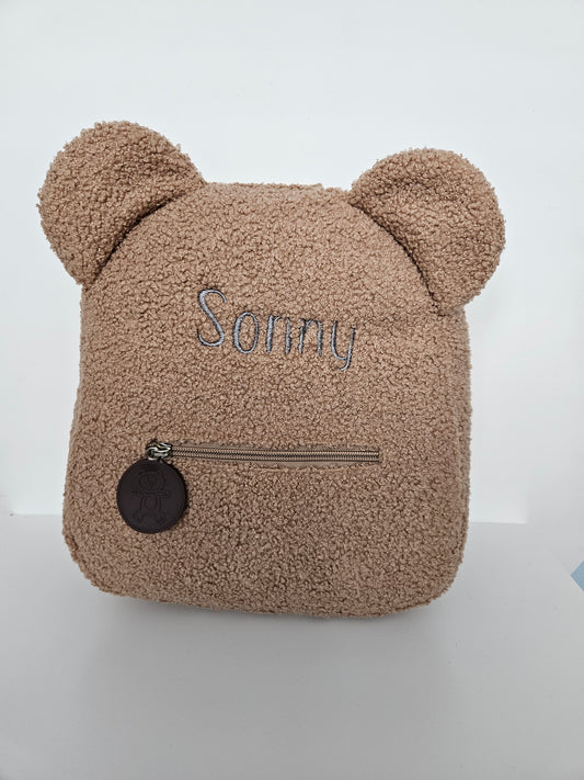 Beige Bear Backpack