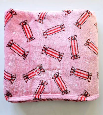 Large Christmas Candy Blanket