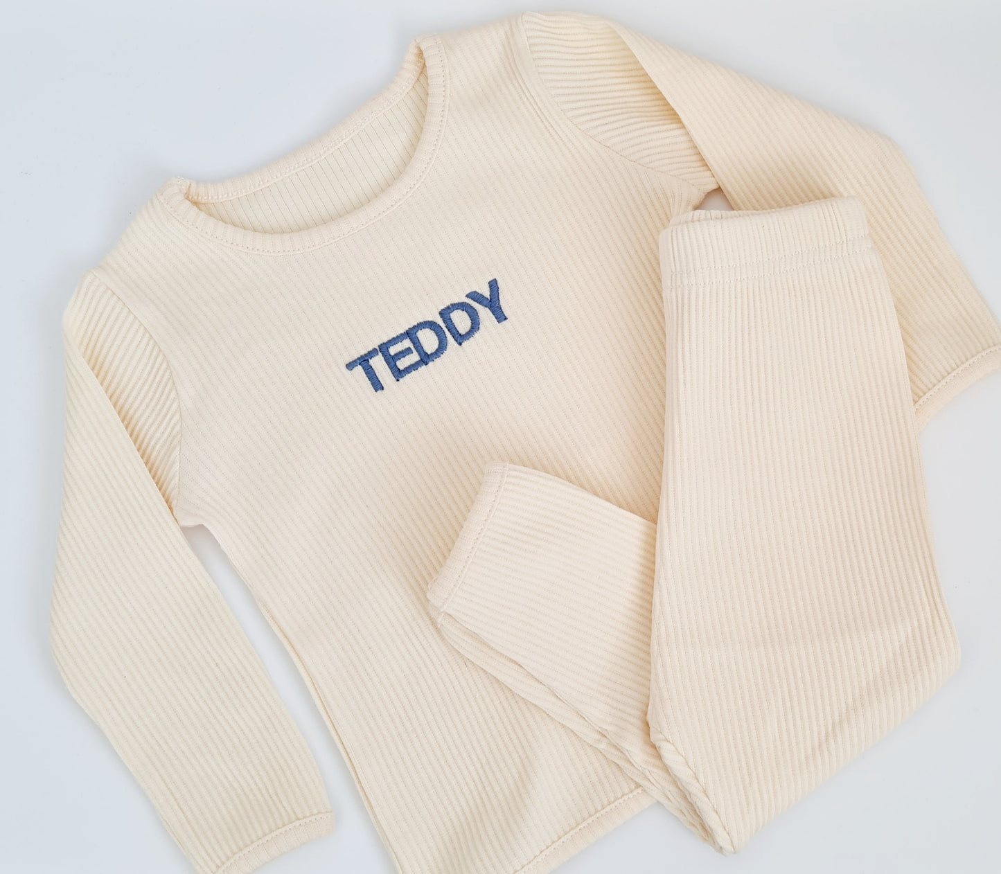 Apricot Ribbed Lounge Set