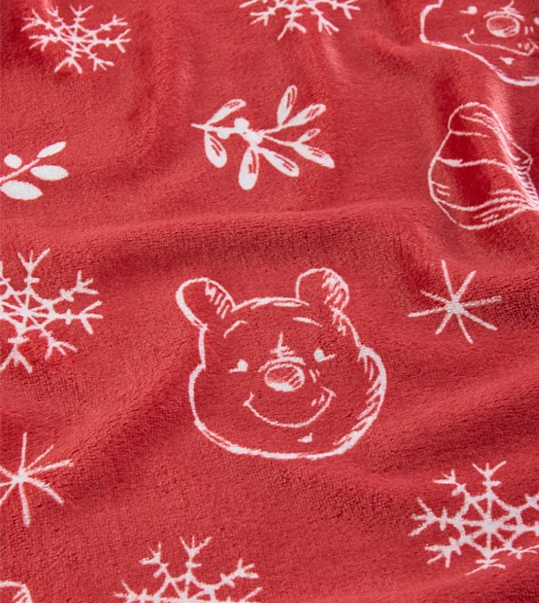 Large Christmas Winnie The Pooh Blanket