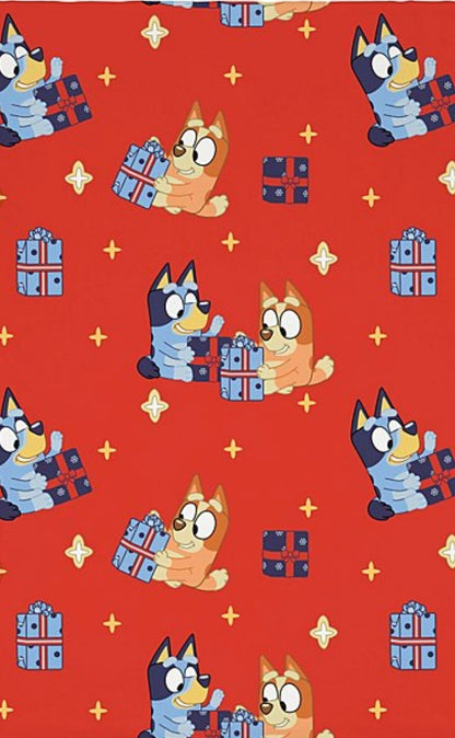 Large Christmas Bluey Blanket